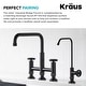 preview thumbnail 20 of 165, Kraus Urbix Industrial Solid Brass Kitchen Faucet