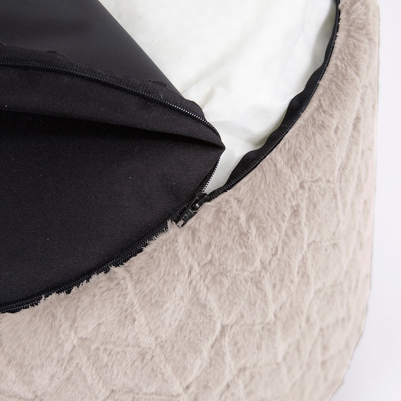 Allan Andrews Foot Pouf Angora Natural