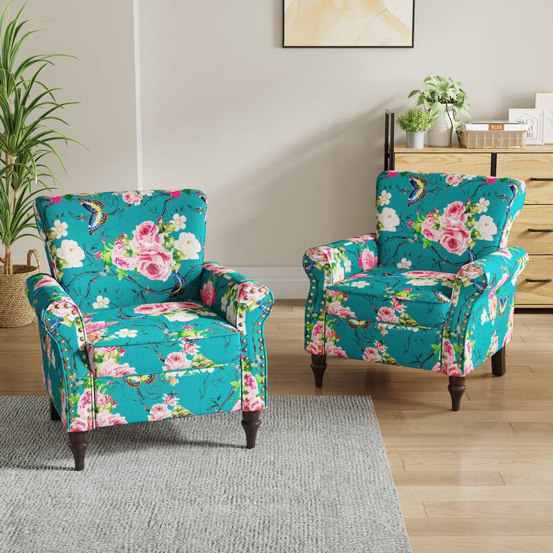 Living Room Armchair with Nailhead Trim - 29.9"W x 29.9"H x 32.9"D