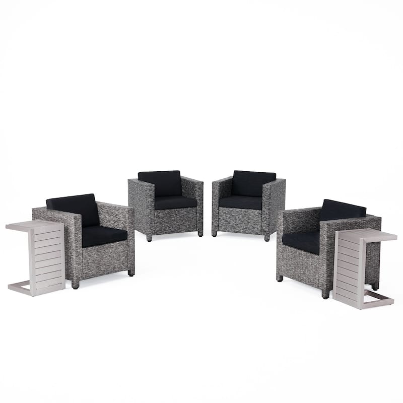 Puerta Outdoor 6-piece Seating Set with Cushions by Christopher Knight Home - Grey