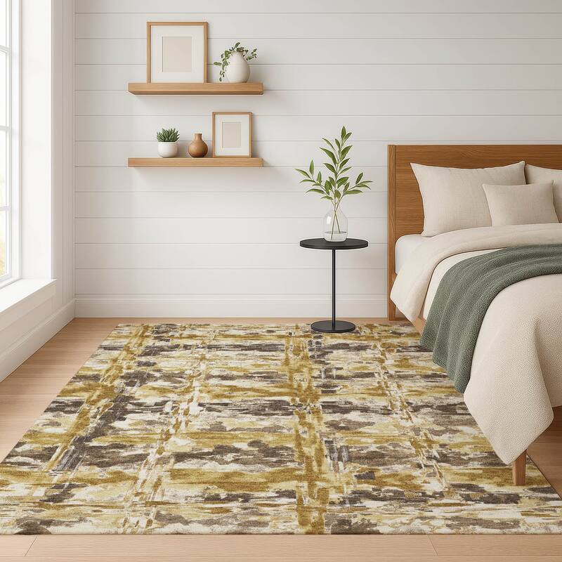 Machine Washable Indoor/ Outdoor Casual Fowler Chantille Rug