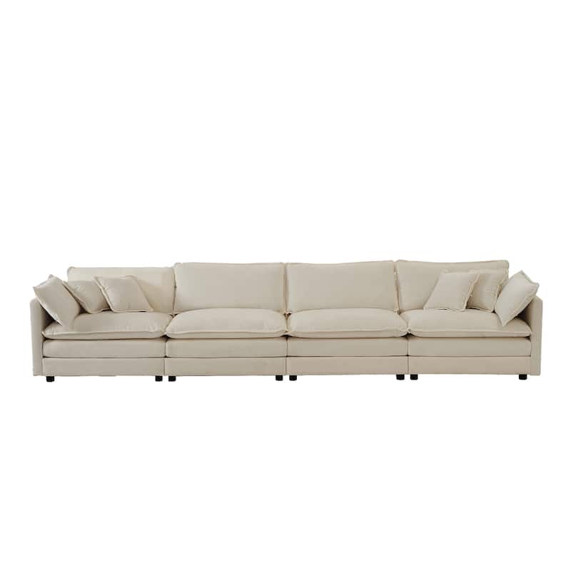 Combination Modular Chenille 4 Seat Sofa Couch for Living Room
