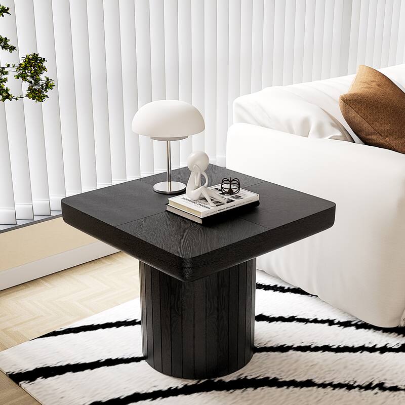 23.6'' Modern Solid Wood Veneer End Table
