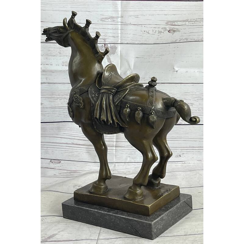 Chinese Tang Imitative Horse Bronze Sculpture Museum Quality Figurine Figure Decor 14 Inches X 14 Inches