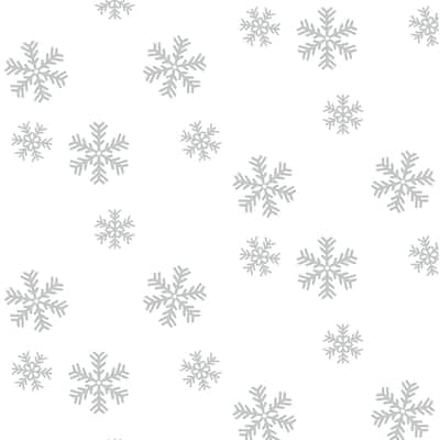 NextWall Snowflakes Peel and Stick Wallpaper