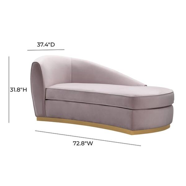 Adele Blush Velvet Chaise Bed Bath & Beyond 21943987