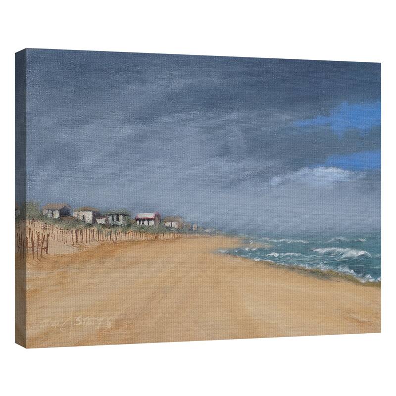 Beach Houses and Surf by Thomas Stotts Canvas Art Print