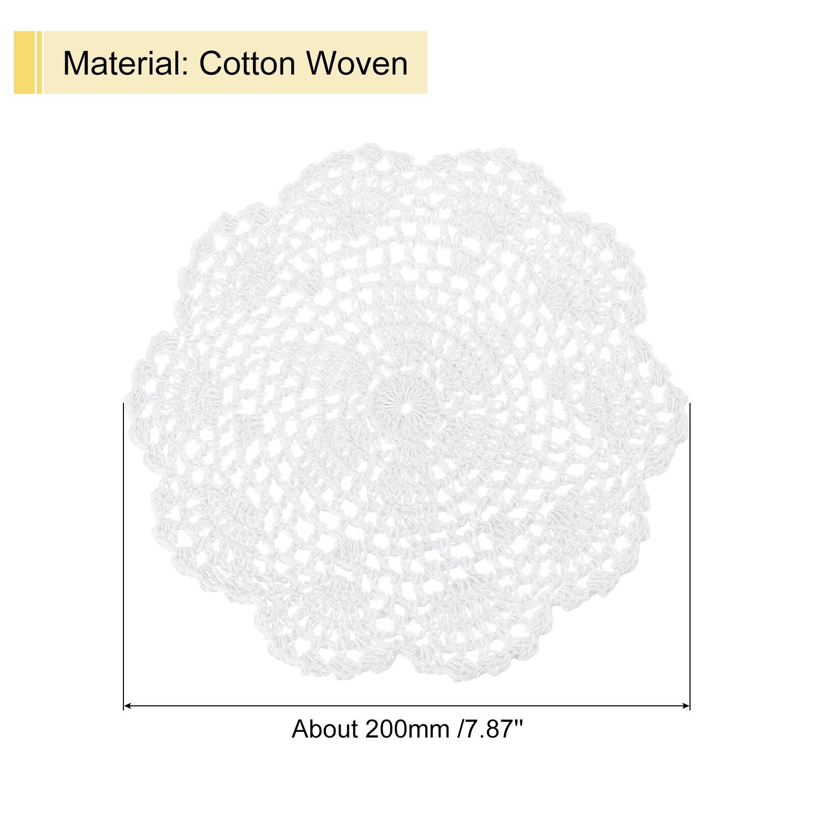 Crochet Doilies, 8 Inch - Handmade Crochet Cotton Coaster