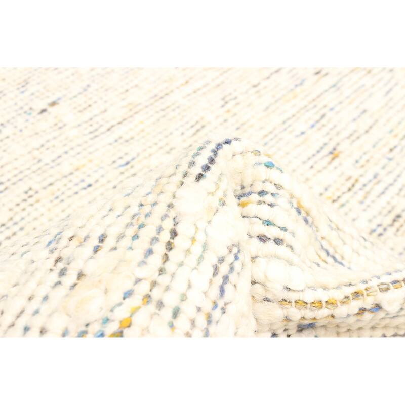 ECARPETGALLERY Braid weave Sienna Cream Wool Rug - 4'11 x 8'0