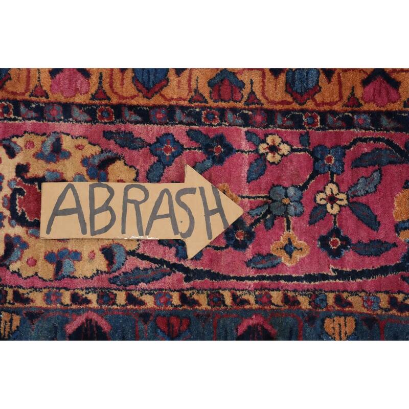 Hand Knotted Oriental 100% Kork Wool Carpet Traditional All-Over Oranges & Rust Kerman Area Rug - 18' 2'' X 11' 9''