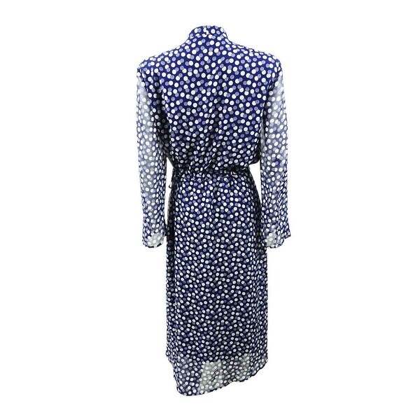 anne klein dot print midi dress