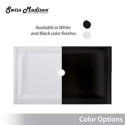 Swiss Madison Voltaire 48" x 36" Rectangular Shower Base with Single