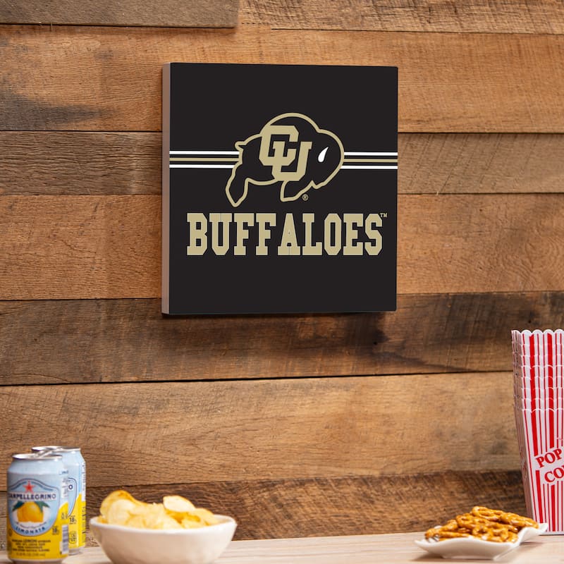 University of Colorado Wooden Door Decor Wall Sign - Multi-Color - 12 x 12