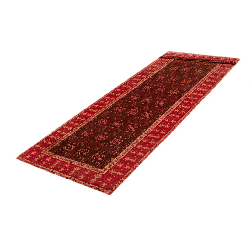 ECARPETGALLERY Hand-knotted Anatolian Vintage Brown, Red Wool Rug - 5'1 x 15'9