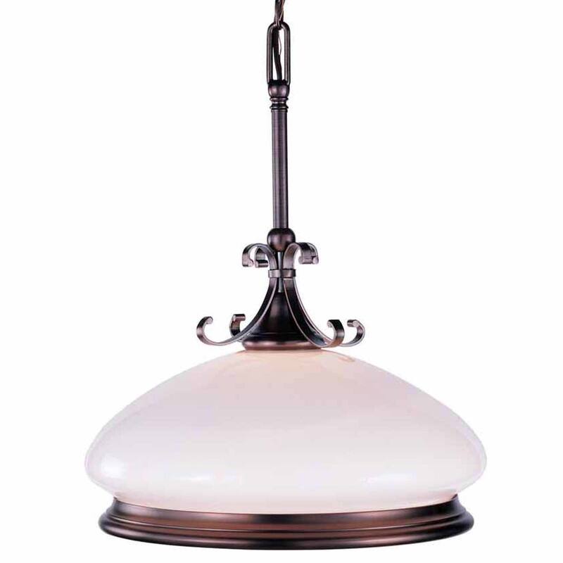 Volume Lighting Hyde Park Single Light 16" Wide Pendant - Florence Bronze