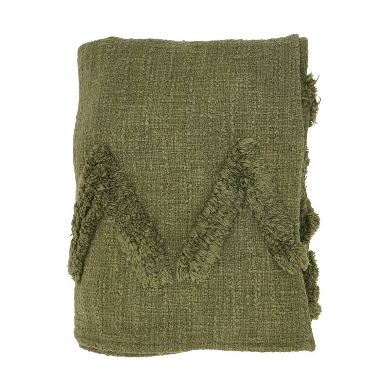 Chic Tufted Textured Throw - 50"x60" - 50"x60"/Moss