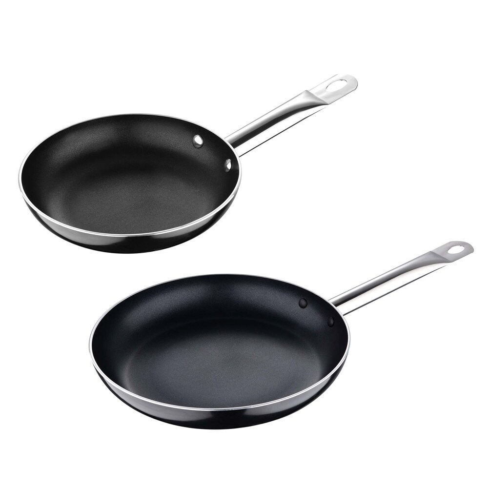 Retro - 2 Pc, 10 & 12 Cast Aluminum Non Stick Fry Pans Set, 2