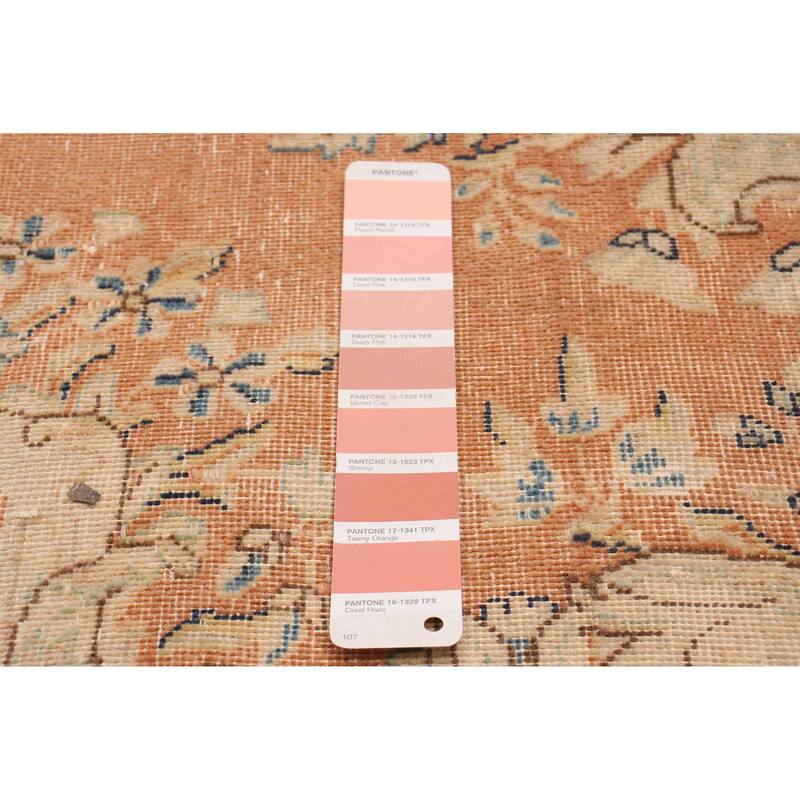 ECARPETGALLERY Hand-knotted Antalya Vintage Copper Wool Rug - 9'7 x 12'11