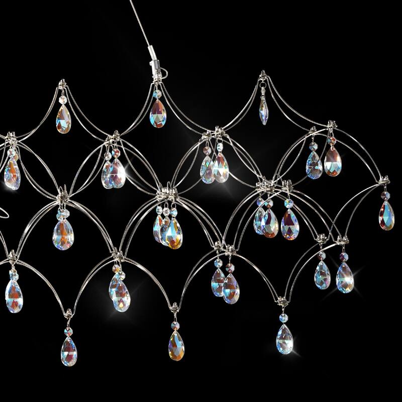 KAYLA Modern Crystal Chandelier - Luxury LED Pendant Ceiling Light