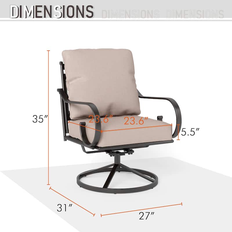 MAISON ARTS 5/7-Seat Patio Conversation Set with 3-Seat Sofa, 2/4 Single Chairs, 2-Seat Sofa and 1 Coffee Table