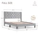 preview thumbnail 70 of 70, Spruce & Spring Eleanor Upholstered Platform Bed Frame with Vertical Stripe Headboard