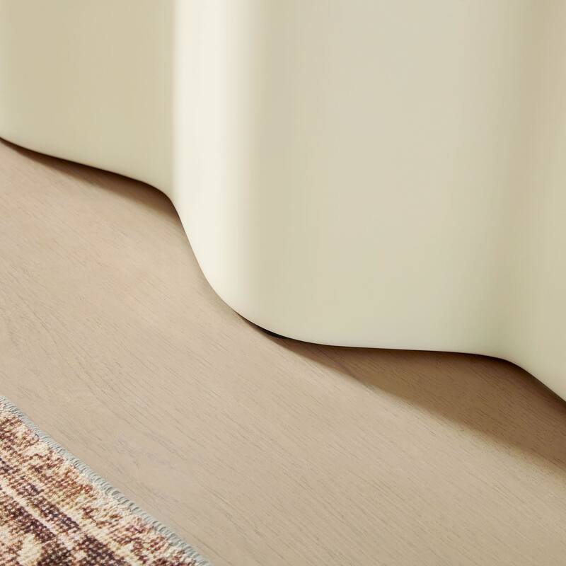 47.24 Inch Fiberglass Entryway Table for Living Room,Narrow Console Table, Modern Wavy Design Sofa Table Entrance Table