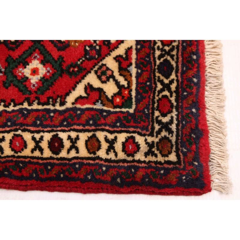 ECARPETGALLERY Hand-knotted Andelz Red Wool Rug - 2'5 x 9'7