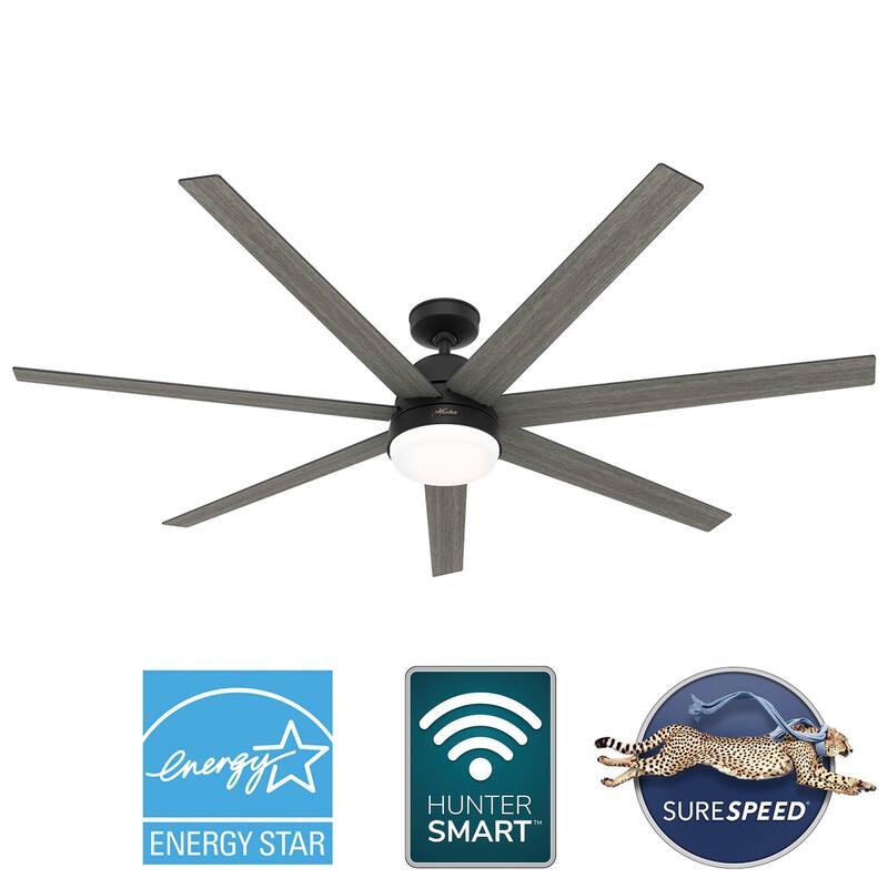 Hunter 70" WiFi Phenomenon Ceiling Fan with LED Light, Wall Control - Windmill - SMART FAN - ENERGY STAR!
