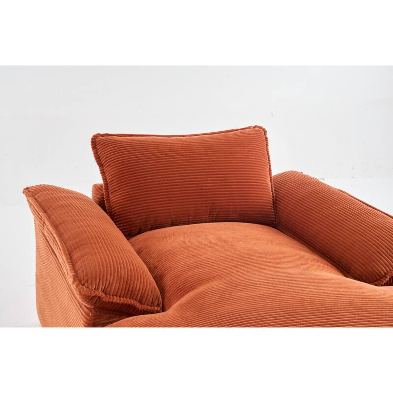 Rossetta Modern Minimalist Refined Style Multi-Functional Recliner Lounge Corduroy Comfort Sofa with Armrests, Easy Assembly