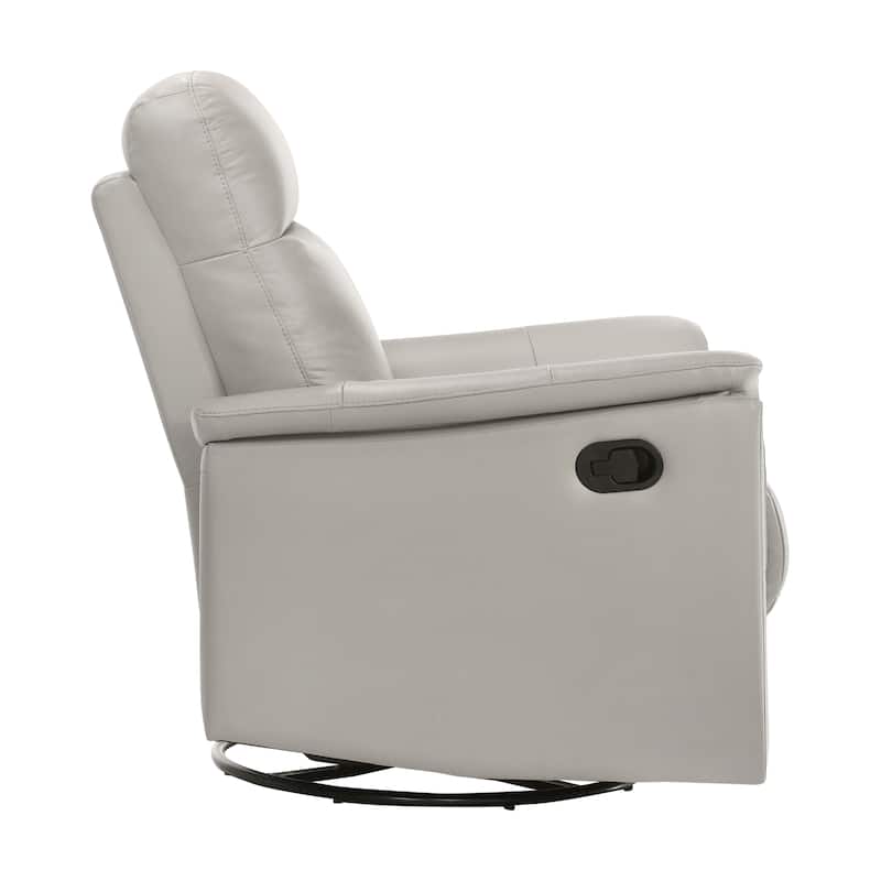 Leather Upholstered Reclining Chair Swivel Glider Motion Modern Living Room Furniture Comfort Chair 1pc
