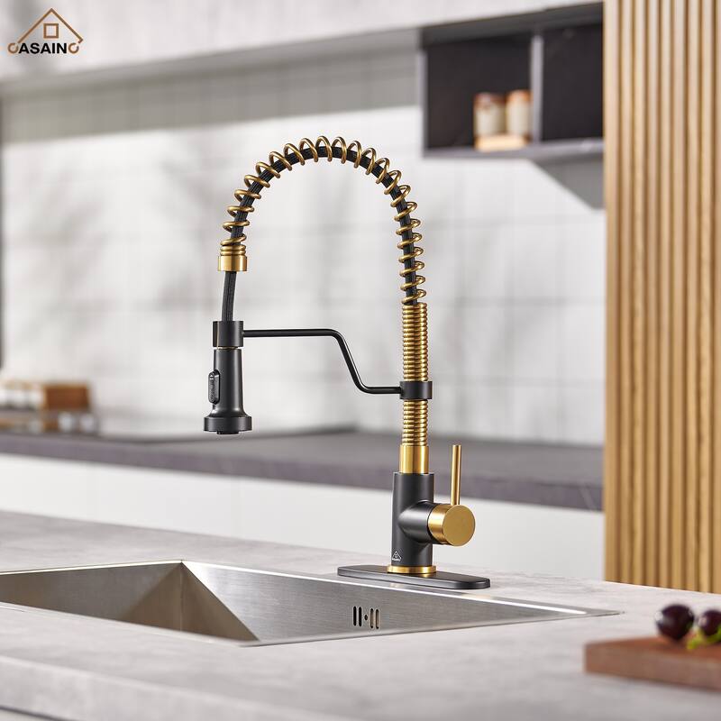 Single Handle Pull-Down Sprayer Kitchen Faucet