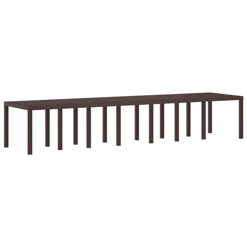 vidaXL Garden Table Anthracite/Brown poly rattan