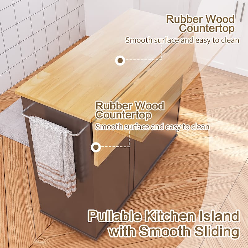 Futzca Storage Kitchen Island Cart