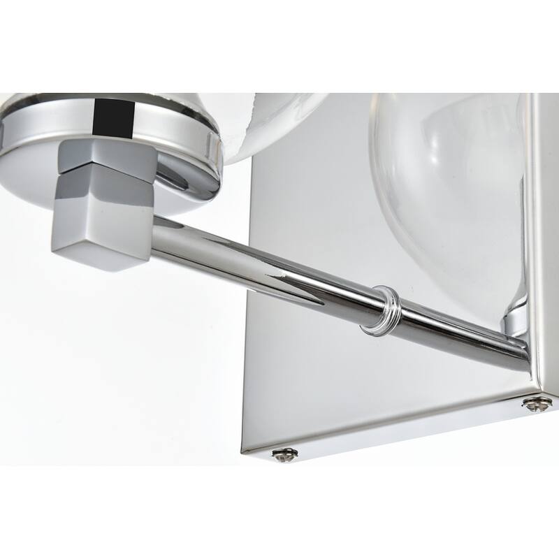 Julian 1 Light Black and Clear Bath Sconce