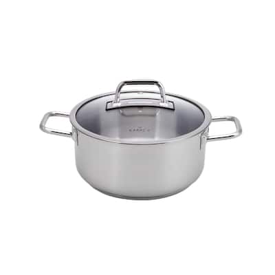 Karaca Stainless Steel Casserole w/ Glass Lid