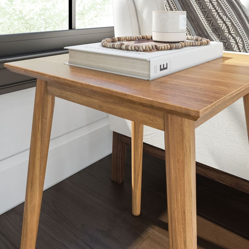 Plank and Beam Mid-Century Modern Square Side Table - 20" x 20"