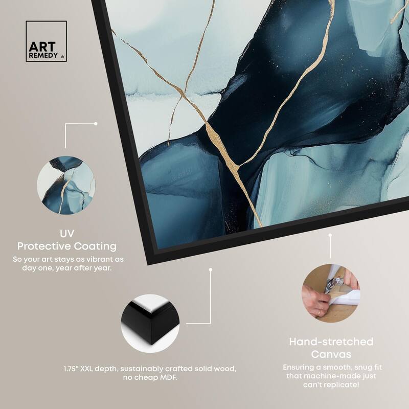 Cerulean Flow III Canvas by Art Remedy