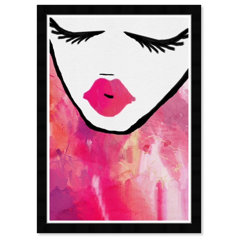 Wynwood Studio Prints Fashion and Glam Dreaming her Pink and Hot Pink Glam Wall Art Canvas Print