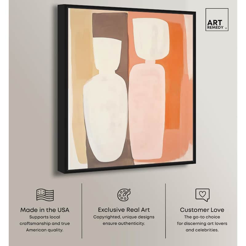 Pink Meets Clay I Canvas by Art Remedy