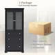 70.1" Modern High Freestanding Tall Bathroom Cabinet with 2 Adjustable Shelves, 3 Drawers, Soft Close Glass Doors