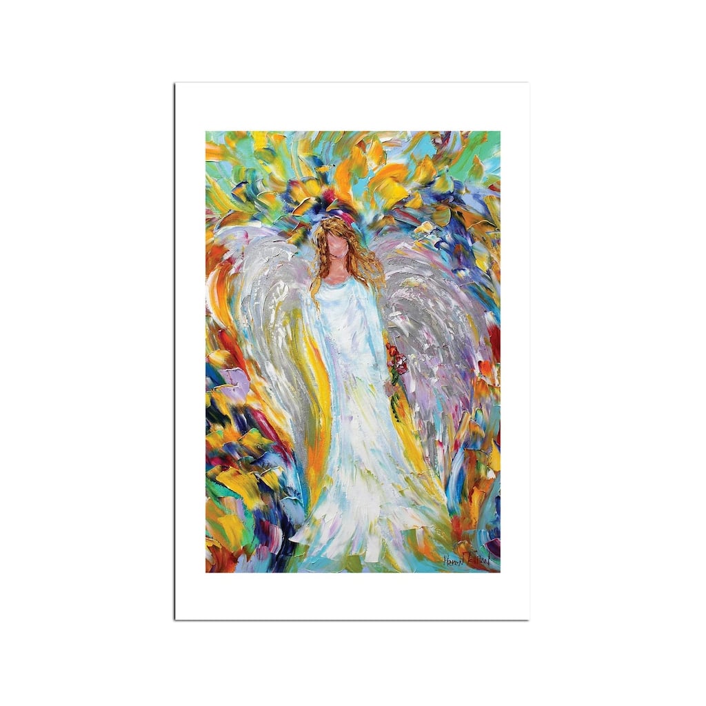 Angel Love Fine Art Paper Print by Karen Tarlton - Multi