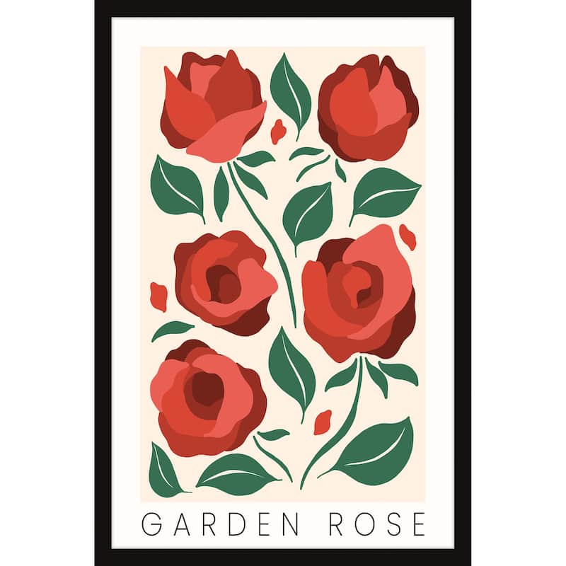 'Garden Rose' Framed Painting Print