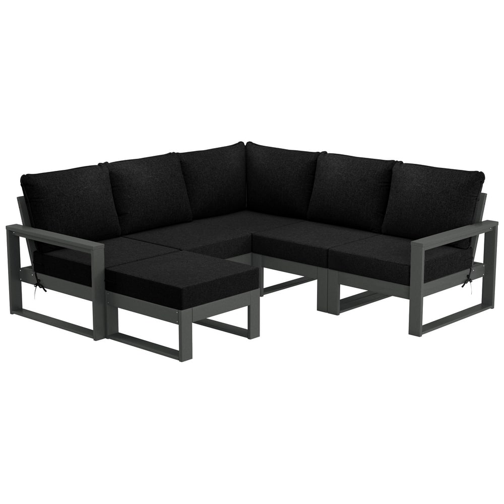 Endless Patio 6-Piece Deep Seating Set with Ottoman with Gray Frame