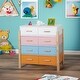 preview thumbnail 3 of 12, Modern Colorful Free Combination Wood Handle Side Cabinet with Eight Drawers