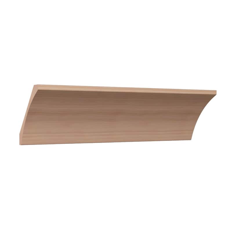 WM291: 4-in H x 3-1/2-in P x 5-1/4-in F x 96-in L Americraft Solid Hardwood Stain Grade Crown Moulding