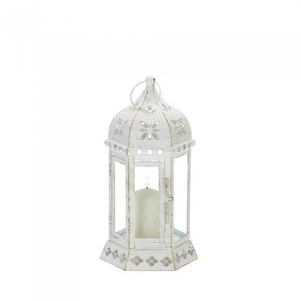 One Small and One Large Distressed Floral Lantern