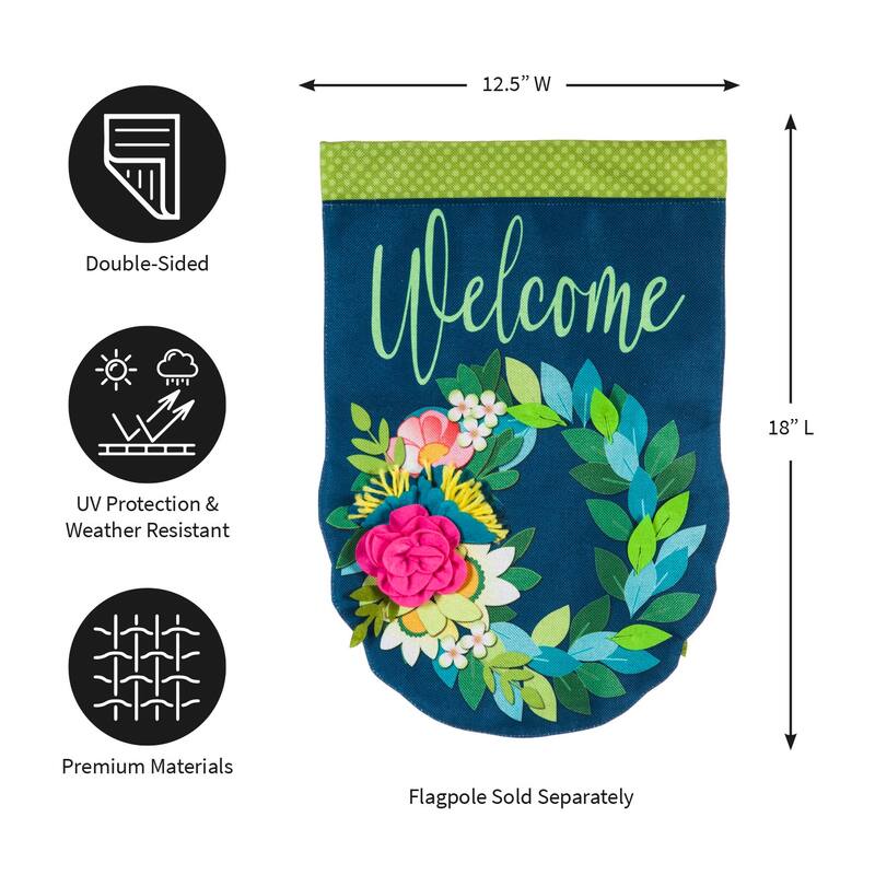 Flower Garden Garden Burlap Flag