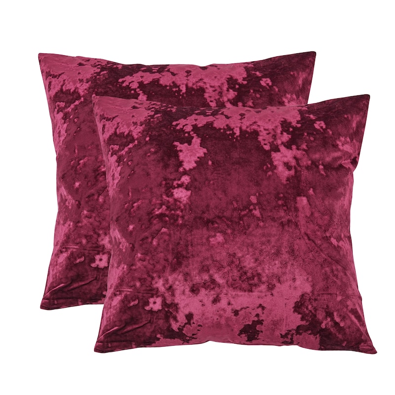 Rancho Crushed Velvet Throw Pillow Cover Set, NO INSERT