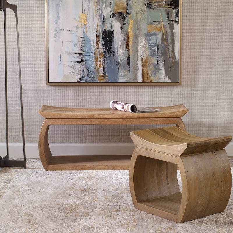 Uttermost Connor Reclaimed Wood Bench - 42"W x 17"H x 14"D