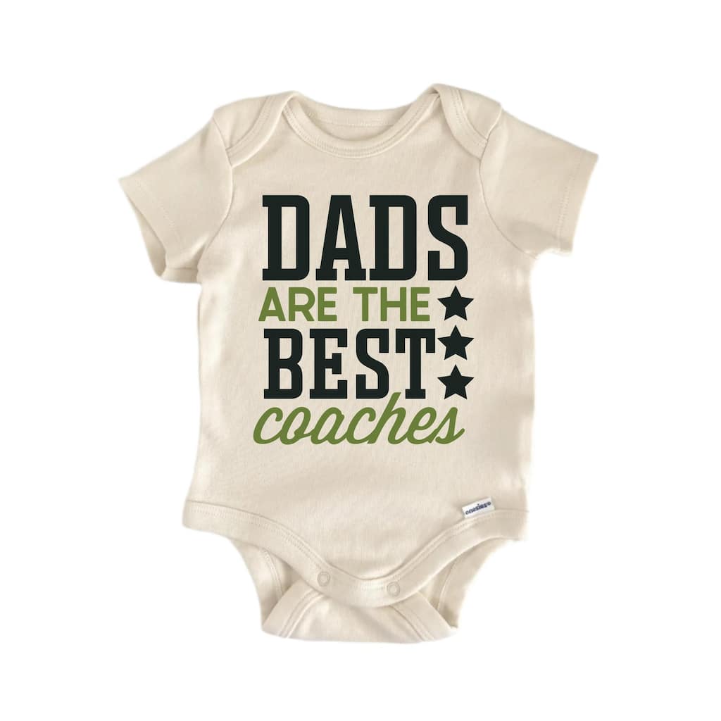 Dads Are The Best Coaches Father's Day - Baby Boy Girl Clothes Bodysuit Funny Cute